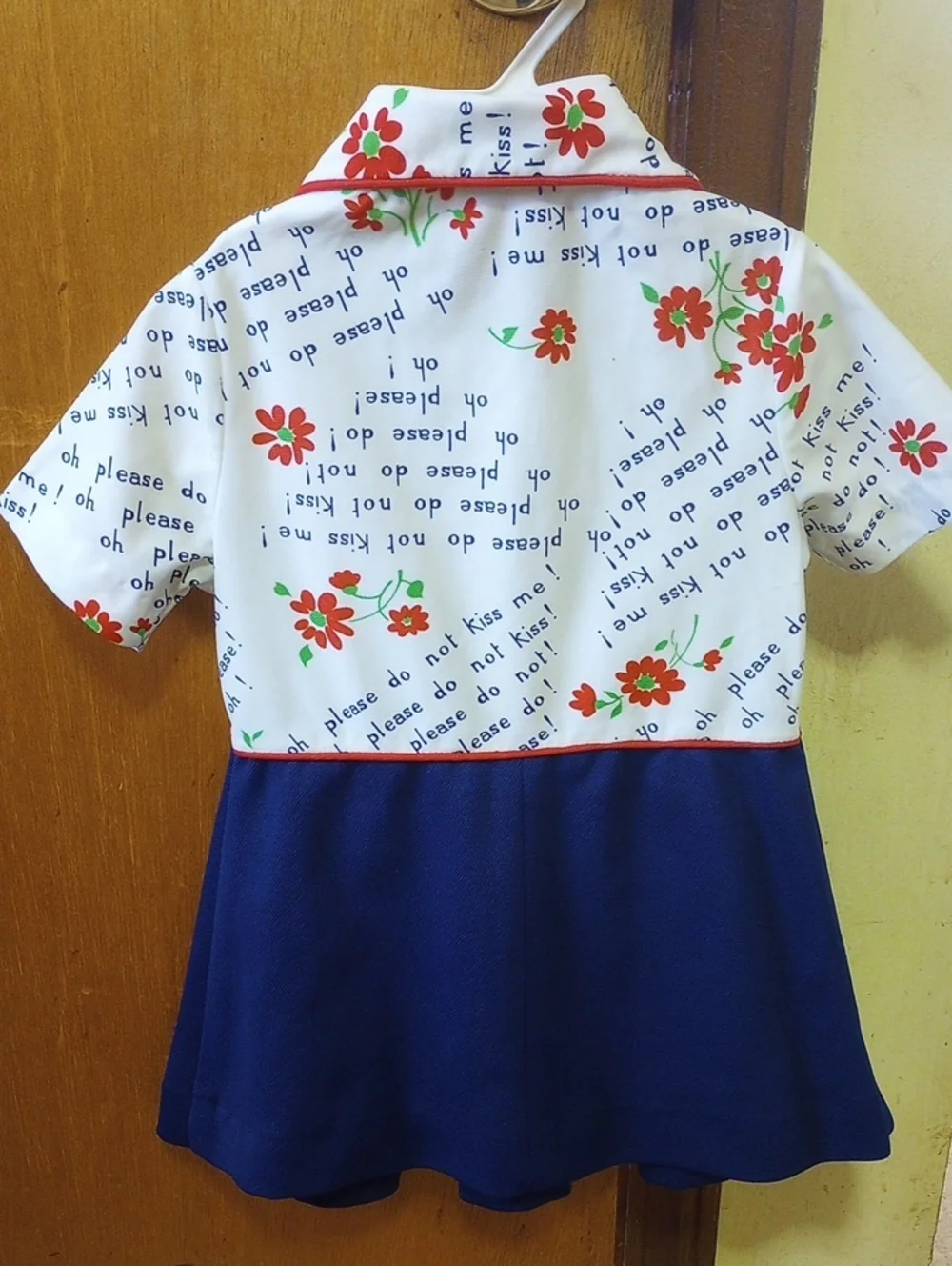 Sears Perma-Prest Floral Polyester Vintage Dress.   Please Do Not Kiss Me, Sz 5?